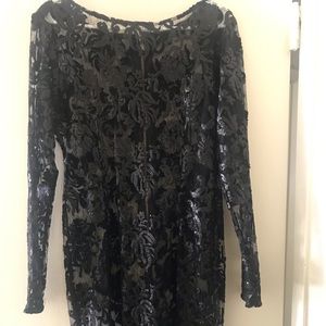 Black Sequin Dress
